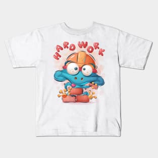 Bricklaying Frog Kids T-Shirt